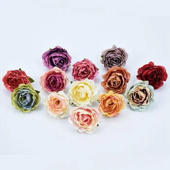 4CM Aukštos kokybės Šilko Retro rožės, vazos, namų dekoro netikrą floristics dirbtinės gėlės vestuvių sienos 
