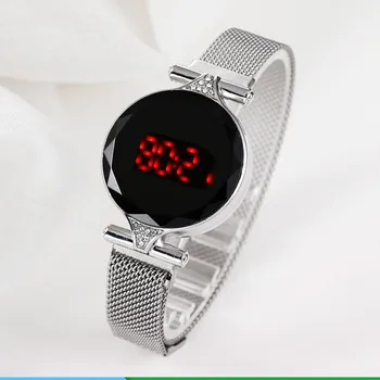 2020 Mados Moterų Laikrodžiai Deimantų Kristalų Jutiklinis Ekranas Skaitmeninis Žiūrėti Vandeniui Laikrodis Moterims Laikrodis Relogio Feminino