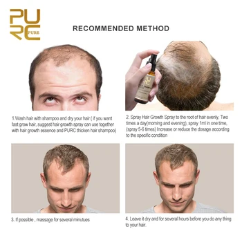 PURC Naujų Plaukų Augimą Purškimo Greitai Augti Plaukų Slinkimas Gydymo Retinimo užkirsti Kelią Plaukų Slinkimas, 30ml