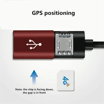 Automobilinis GPS Seklys 2in1 Duomenų Įkrovimo Kabelis Localizador Telefono