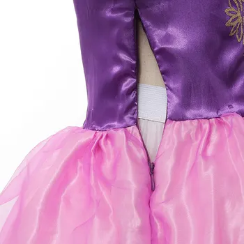 Merginos Rapunzel Suknelė Sluoksniuotos Rankovėmis Tangeled Išgalvotas Cosplay Princesė Kostiumų Gimtadienis Vaikams Halloween Apranga, Drabužiai