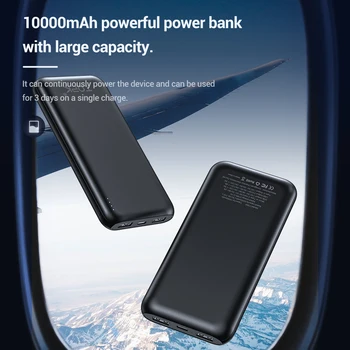 TOPK 10000mAh Galia Banko USB C Tipo PD Greitai Įkrauti Powerbank Išorės Baterijos Įkroviklio Xiaomi 