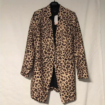 2019 Naujus moteriškus Prabangūs Paltai Moterims Kailis Žiemą Šilta Mada Leopardas Spausdinti moteriški Paltai Striukės Casaco Ponios Naujų Drabužių