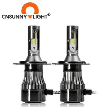 CNSUNNYLIGHT COB H7 LED H4 H8 H11 H1 9005 HB3 HB4 9006 H3 881 Automatinis priekinių Žibintų Lemputes 72W 12000Lm 6500K 4300K LED Automobilių Šviesos Stilius