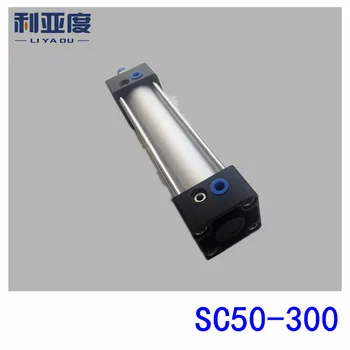 SC50*300 Strypas aliuminio lydinio standartinis cilindras SC50X300 pneumatiniai komponentai 50mm Cilindro Eiga 300mm