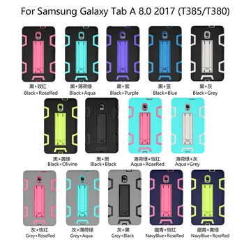 Atsparus Smūgiams Case For Samsung Galaxy Tab 8.0 2017 T380 T385 Atveju Apsaugos Sunkiųjų Šarvų Padengti Visą Kūną Sunku Atrama