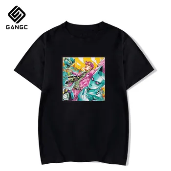 Jojos Keistų Nuotykių Kietas VYRIŠKI Marškinėliai Mados Dizaino Vyrų Atsitiktinis Anime Hip-Hop ' Harajuku Streetwear Vasaros Drabužių T-Shirt