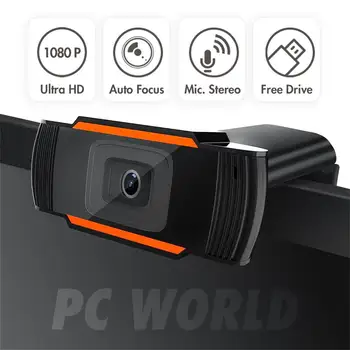 Naujas 360 Laipsnių kampu Pasukti 2.0 HD Kamera 1080p USB Kameros, Vaizdo Įrašymo Web Kamera Su Mikrofonu PC Kompiuteris