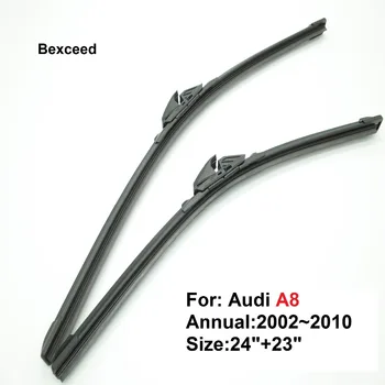Audi A8 D3 Aukštos Kokybės Bexceed gumos Automobilio priekinio, galinio Stiklo valytuvų Mentės 24