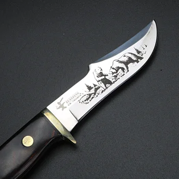 Baltasis lokys modelis išgyvenimo peilis lauko peilis kempingas medžioklės peilis daugiafunkcinis trumpas peilis srityje savigynos peilis