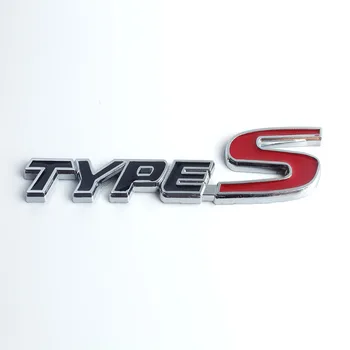 2vnt 3D Metalo RŪŠIŲ TIPAS S Car Styling Refitting Kamieno Logotipas, Ženklas, Emblema Lipdukas Grotelės Honda Civic CR-V Jade Accord