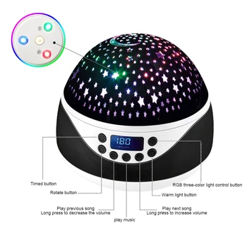 LED Muzikos Naktį Šviesos Projektorius Nugara Žvaigždėtas Dangus Žvaigždės Sukasi Vaikai, Vaikai, Kūdikis, Miegas Romantiška USB Lempa Projekcija Lempos
