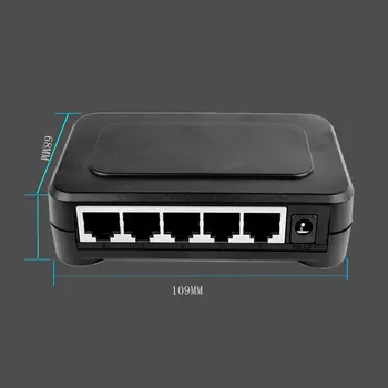 Tinklų jungikliai gamyklos JAV, EU plug nešiojamas 5 Port Gigabit Ethernet Switch pigiausia 5ports switch 10/100/1000