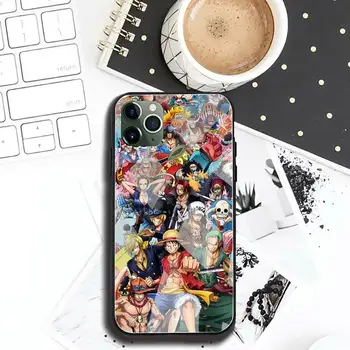 One Piece Anime Telefono dėklas Grūdintas Stiklas iPhone 11 Pro XR XS MAX 8 X 7 6S 6 Plus SE 2020 atveju