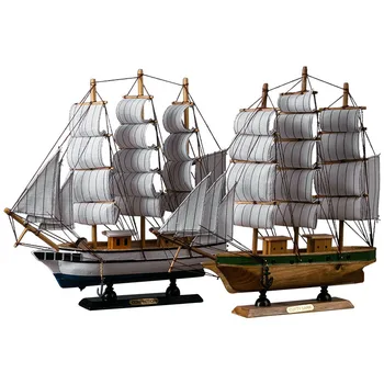 Strongwell Viduržemio Jūros Regiono Stiliaus Burlaivio Namų Puošybai Puošyba Medinis Laivas Miniatiūriniai Modelis Biuro Apdailos Dovanos