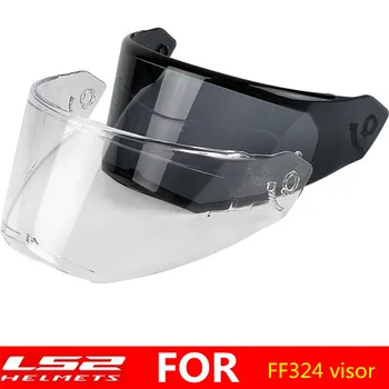 LS2 FF324 apversti aukštyn motociklo šalmas stiklo shield visą veidą motociklo šalmas saulės skydelis spalvotų įbrėžimams atspariu objektyvas juoda