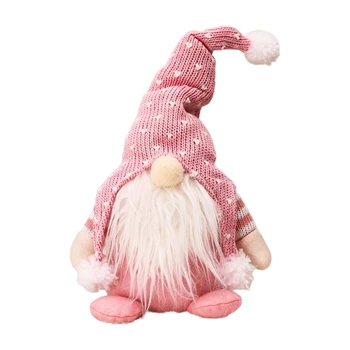 Rankų Darbo Megztos Kalėdų Gnome Apdailos Švedijos Sėdi Ilgai Skrybėlę Elf Lėlės