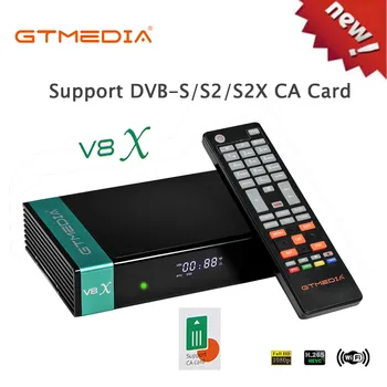 GTmedia V8X Palaikymas DVB-S/S2/S2X Palydovinės TV Imtuvas 1080P Full HD H. 265 CA Kortelės Bulti-in WIFI Parama 