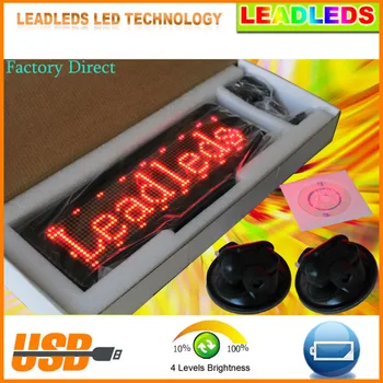 16*64Dots LED Automobilių pasirašyti Juda Pranešimų Ekranas, Programuojamas LED ekranas, Lenta,Reklama, yra built-in baterijos