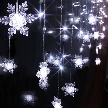2M 20 LED Snaigė Šviesos Eilutę Šmėžavimas Girliandas Baterija Kalėdų Lempos Atostogų Šalis Vestuvių Dekoratyvinės Šviesos Fėja