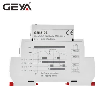 GEYA GRI8-03 Per Srovės arba Pagal Dabartinius Reguliuojamas Relay 0.05 A 1A 2A, 5A, 8A 16A Srovės Relė