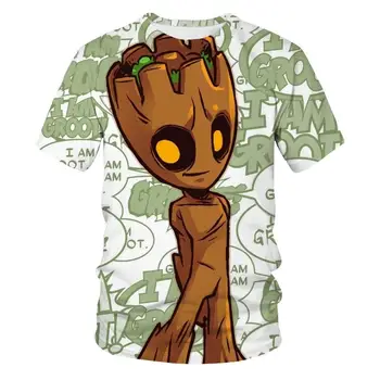 Marškinėliai, Juokinga Globėjai Galaxy Groot 2021 M. Vasarą Vaikai 3D T-shirt Spausdinti Marškinėliai Berniukams, Mergaitėms 4-20 Metų Tshirts Harajuku