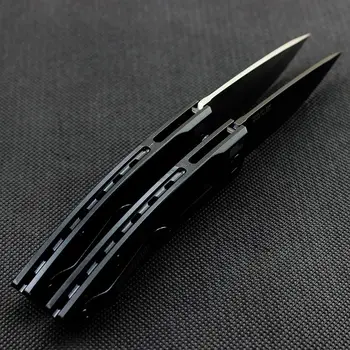 58-60HRC 7200 pusė sulankstomas dantytas peilis D2 ašmenys Aliuminio rankena sulankstomas peilis lauko EDC kempingas įrankis, Išgyvenimo įrankis