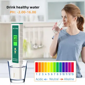 Yieryi Skaitmeninis Vandens pH Testeris Baseinai Lakmuso 0.01-16.00 pH LCD Ekranas Kalibruoti pH-Metras