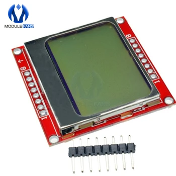 5vnt Dot Matrix LCD Modulio Ekrane Stebėti White Backlight Plokštę PCB 84*48 84x48 5110 Ekranas Arduino Valdytojas 3.3 V