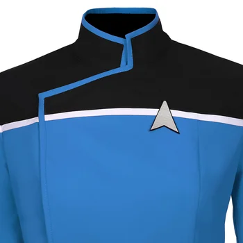 Star Cosplay Žygį Apatinių Denių Kostiumas Mėlyna Uniforma Suaugusiųjų Marškinėliai Viršuje Helovinas Kostiumas Karnavalo Kostiumai