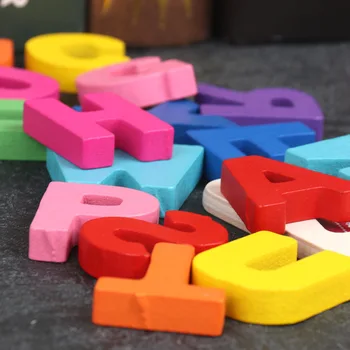 Vaikams Švietimo Žaislas Abėcėlių Skaitmeninis Dėlionės, Mediniai Montessori Ankstyvo Mokymosi Žaislas 3D Spalvinga Raidžių Valdybos Vaikams