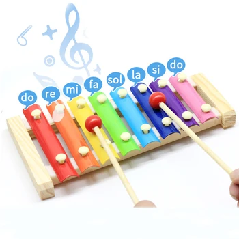 Montessori Žaislai, Vaikų Ankstyvojo Mokymosi Dėlionės, Mediniai Žaislai, Kselofonu Muzikiniai Žaislai, Išminties Muzikos Instrumentų 8 Tonas