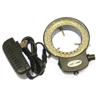 Reguliuojamas 56 LED Žiedo Žibintas šviestuvas Lempa su 110V-240V AC Maitinimo didinamasis stiklas Adapteris, Skirtas pramonės Stereo Mikroskopas