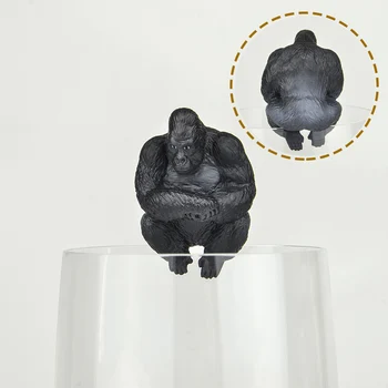 Japonija originalus kapsulė žaislai, juokingi gyvūnų 8 komplektai didelis sidabro gorila KingKong PUTITTO stiklo gashapon duomenys darbalaukio Vaikams, Žaislai