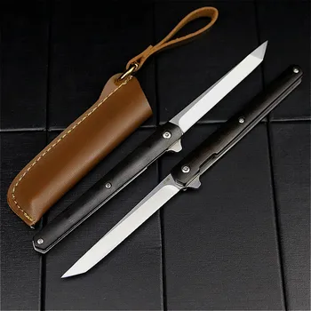 DeHong aukštos klasės prekės ženklo A/B M390 multi-funkcija lauko aštrių medžioklės peilis taktinis sulankstomas peilis nešiojamas kišenėje peilis+ dėklas