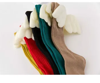 Populiarus pavasarį vaikų kojinės mielas rudens ir žiemos naujų kūrybos angelas sparnų kūdikių krūva kojinių
