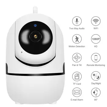 1080P Debesis Belaidžių IP kamerų Intelligent Auto Stebėjimo IR Naktį Kūdikio stebėjimo Apsaugos Stebėjimo stebėjimo kamerų Tinklas, Mini Kameros