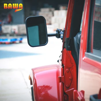 BAWA Automobilio galinio vaizdo Veidrodėlis, skirtas Jeep Wrangler 1987+ Koregavimas aklojoje Jeep Wrangler YJ TJ JK JL 2007-2018