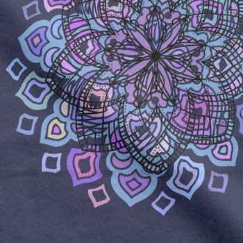Boho Mandala T Marškinėliai vyriški Medvilniniai Juokingi Marškinėliai Geometrijos Akvarelė Prašmatnus Gėlių Dvasinio Romantiška Tees Trumpas Rankovės 4XL 5XL