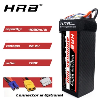 HRB Grafeno Baterija 6S 22.2 V 4000mah 100C XT90 jungtis Lipo Baterija Goblin 570 AlIGN trex 450L 550 sraigtasparnis RC Automobilių Valtis