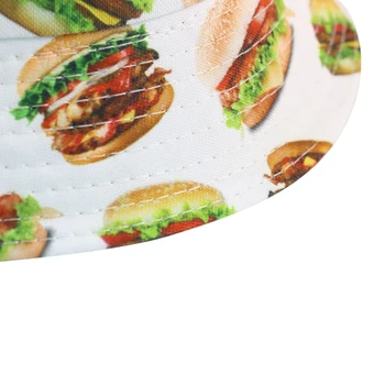 FOXMOTHER Naujo Dizaino, Dviejų Šoninių Grįžtamasis Maisto Hamburger bulvytės Žvejys, Skrybėlės Moterims Vyrai Saulės Kepurės Kibirą Skrybėlės Vasaros 2020 m.