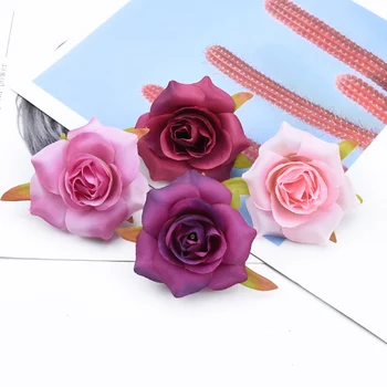 50/100 Vienetų Šilko rožės scrapbooking vestuvių dekoratyvinės gėlės sienos kalėdų dekoracijas namų dirbtinės gėlės pigiai