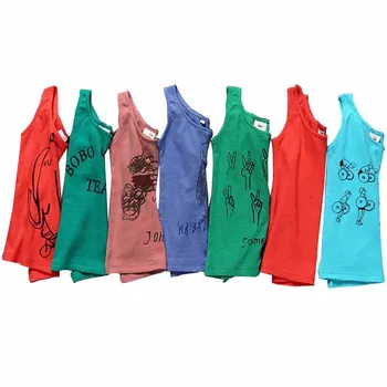 Animacinių filmų Tigras Marškinėliai Berniukams, Mergaitėms 2020 Metų Vasaros Vaikų Drabužių Bamblys Ryklys vatos Pagaliukai Tee Kūdikių Vaikams Raides T-shirt