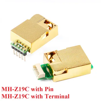 MH-Z19 MH-Z19C IR Infraraudonųjų spindulių CO2 Jutiklio Modulis MH Z19C Anglies Dioksido Dujų Jutiklis NDIR CO2 Stebėti 400-5000ppm UART PWM Išėjimo