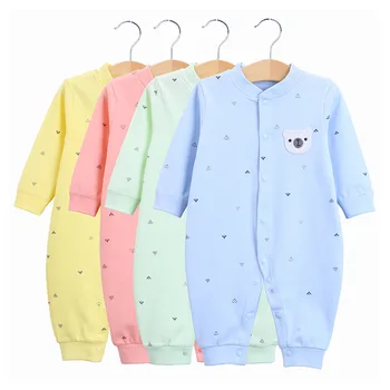 Kūdikių drabužiai, vaikiški drabužiai Naujagimiams ilgomis rankovėmis jumpsuit nuskaitymo medvilnės minkštas šiltų drabužių