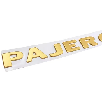 Auksas, Sidabras PAJERO Logotipo Raidės Lentele Automobilių Optikos Dėl 