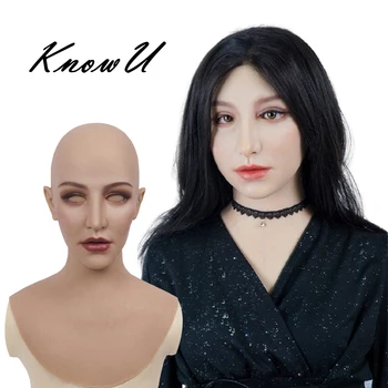 KnowU Hathaway permanentinis Makiažas moterų Kaukė Crossdresser Silikono kaukė Transseksualų cosplay Kigurumi