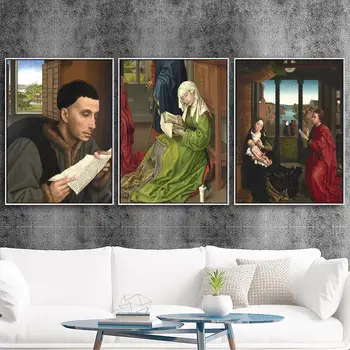 Namo Apdaila Spausdinti Drobė Sienos Meno Plakatas Naftos Unframde Brėžiniai Paitings Rogier van der Weyden Portretas Nuotraukas
