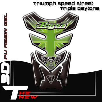 Motociklo Fishbone Raštas Lipdukas 3D Guma, lipdukas Motociklo Bako lipdukas, Skirtas Triumph Speed Street Triple Daytona