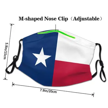 Texas Valstybės Vėliava Ne Vienkartiniai Veido Kaukė JAV Amerikos Texan Dallas Stabdžių Dulkėms Kaukė Apsaugos Respiratorius Mufelinė